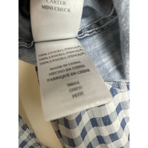Rails Top Button Down Plaid Carter Mini Check Blue - Picture 11 of 11
